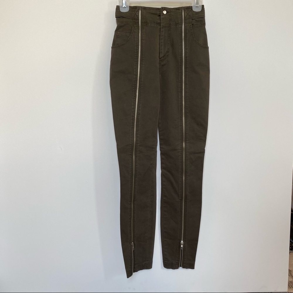A.L.C. Army Green Zipper Pants